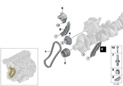 Ghidaje, lant distributie ORIGINAL BMW 13522249624