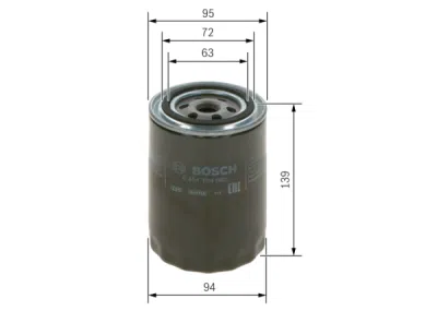 Filtru ulei BOSCH 0 451 104 063