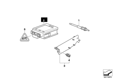 Unitate de control,bujii incandescente ORIGINAL BMW 12217801201