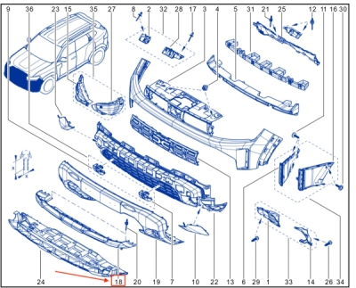 Ornament inferior bara fata ORIGINAL RENAULT 620843446R
