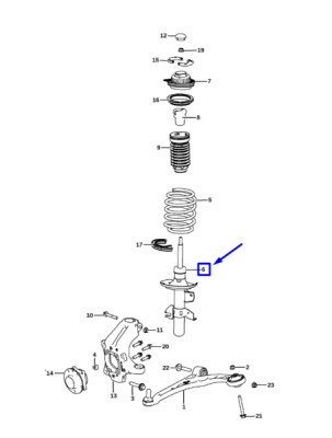 Amortizor dreapta axa fata ORIGINAL MOPAR 05168110AH
