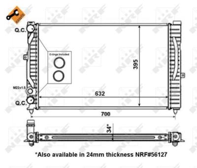 Radiator, racire motor NRF 509504