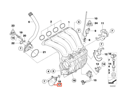 Motoras galerie admisie ORIGINAL BMW 11617546982