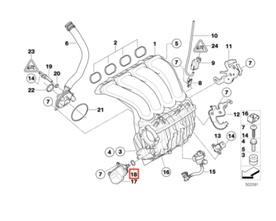 O-ring ORIGINAL BMW 11617514883