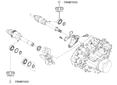 Garnitura ORIGINAL RENAULT 7701071133