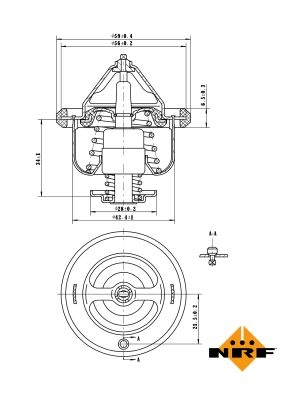Termostat, lichid racire NRF 725108