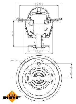 Termostat, lichid racire NRF 725207