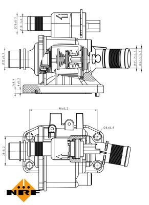 Termostat, lichid racire NRF 725058