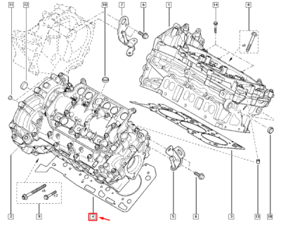 Garnitura, chiulasa ORIGINAL RENAULT 8201026271