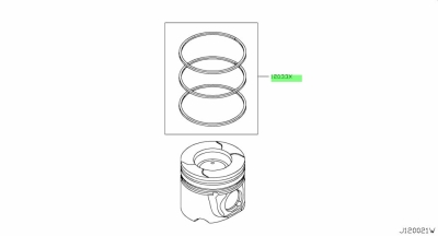 Set segmenti piston ORIGINAL NISSAN 1203300Q0C