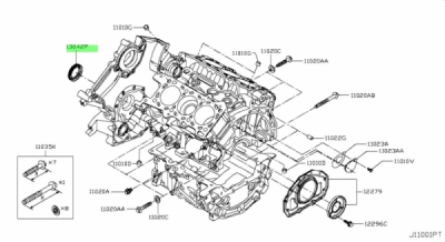 Simering arbore cotit [la distributie] ORIGINAL NISSAN 1351000Q0E