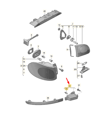Lampa mers inapoi ORIGINAL VW GROUP 5N0941071A