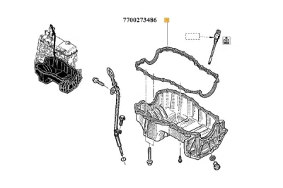 Garnitura baie ulei ORIGINAL RENAULT 7700273486