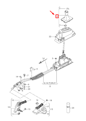 Manson schimbator [cu nuca, husa] ORIGINAL VW GROUP 5C7711113CIRF
