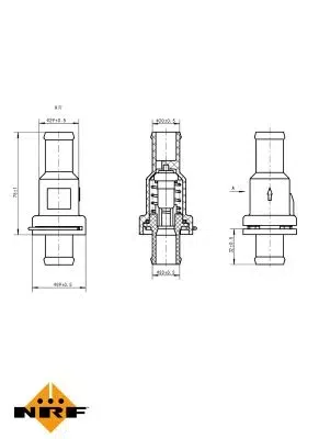 Termostat, lichid racire NRF 725166