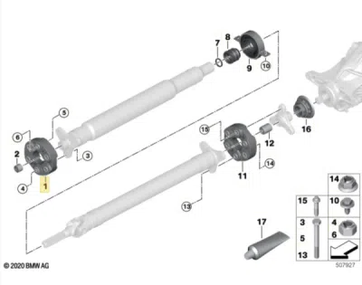 Flansa cardan spre fata ORIGINAL BMW 26118832852