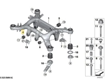 Bucsa suport grup spre fata ORIGINAL BMW 33316860421
