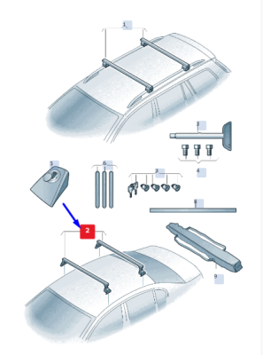 1 set suporturi de baza ORIGINAL VW GROUP 3G0071126