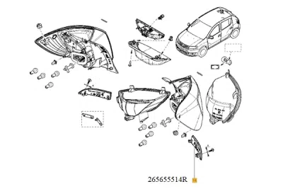 Catadioptru stg ORIGINAL RENAULT 265655514R