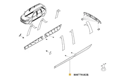 Bandou usa fata stanga [granulat] ORIGINAL RENAULT 808779182R