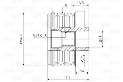 Sistem roata libera, generator VALEO 588023