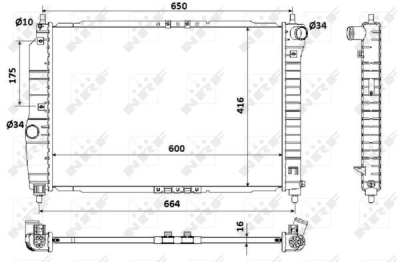 Radiator, racire motor NRF 53902