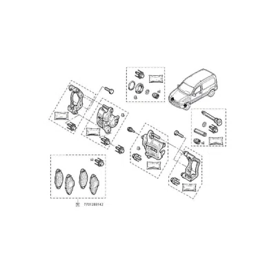 Set placute frana ORIGINAL RENAULT 7701208142