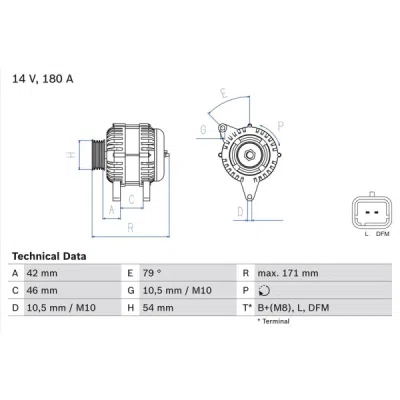 Generator / Alternator BOSCH 0 986 080 660