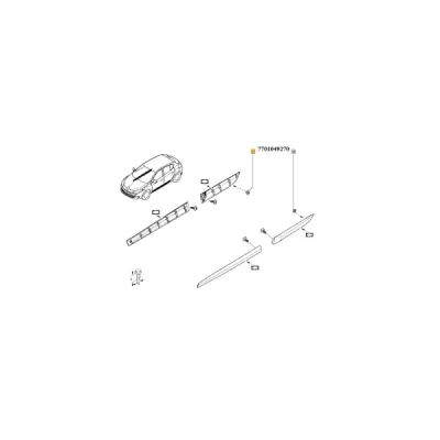 Clemă de prindere, capitonaj ușă ORIGINAL RENAULT 77 01 049 270