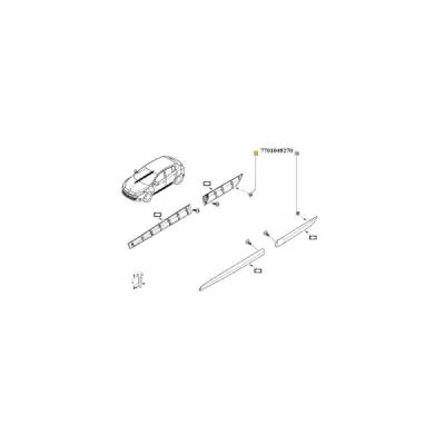 Clemă de prindere, capitonaj ușă ORIGINAL RENAULT 77 01 049 270