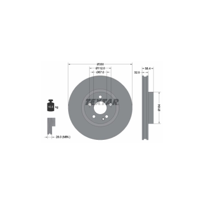 Disc frana TEXTAR 92279405