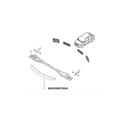 Ornament cromat superior grila radiator ORIGINAL RENAULT 8200567224