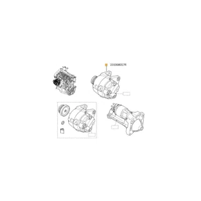 Sistem roata libera, generator ORIGINAL RENAULT 231008017R