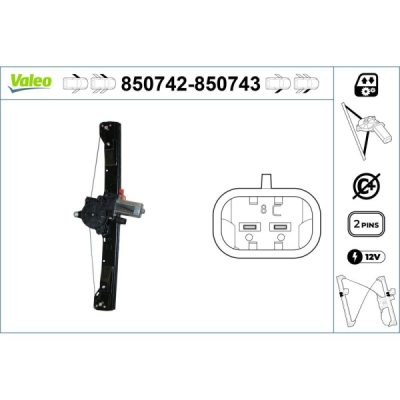 Mecanism actionare geam VALEO 850742