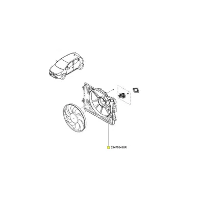 Ventilator, radiator ORIGINAL RENAULT 214753416R