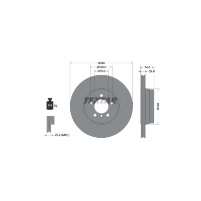 Disc frana TEXTAR 92155005
