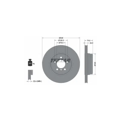 Disc frana TEXTAR 92155005