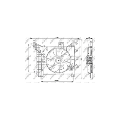 Ventilator, radiator NRF 470023