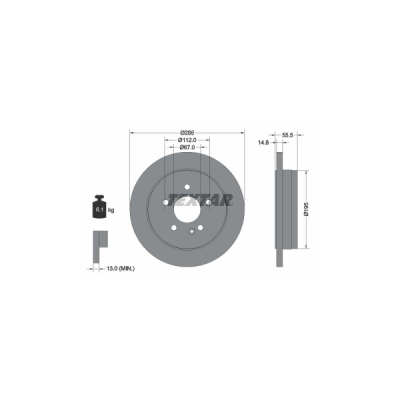 Disc frana TEXTAR 92090003
