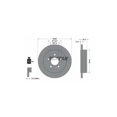 Disc frana TEXTAR 92090003
