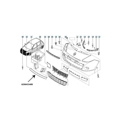 Ornament bara fata ORIGINAL RENAULT 620843348R