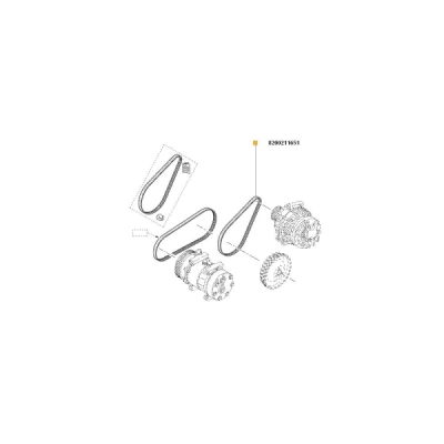 Curea transmisie cu caneluri ORIGINAL RENAULT 82 00 211 651