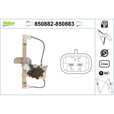 Mecanism actionare geam VALEO 850882