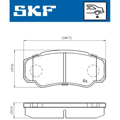 Set placute frana SKF VKBP 90510