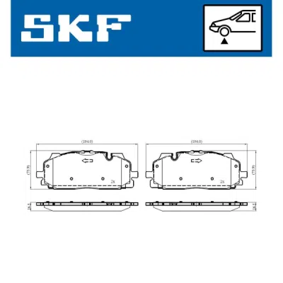 Set placute frana SKF VKBP 80360