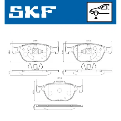 Set placute frana SKF VKBP 80219