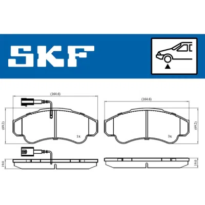 Set placute frana SKF VKBP 80441 E
