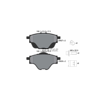 Set placute frana TEXTAR 2582701
