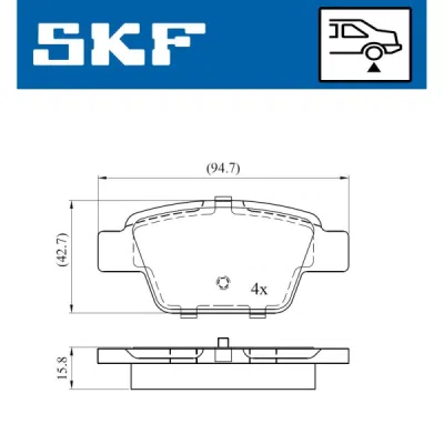 Set placute frana SKF VKBP 90315