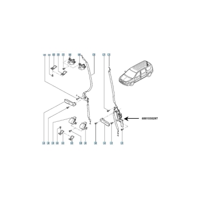 Broasca usa spate dreapta ORIGINAL RENAULT 6001550297